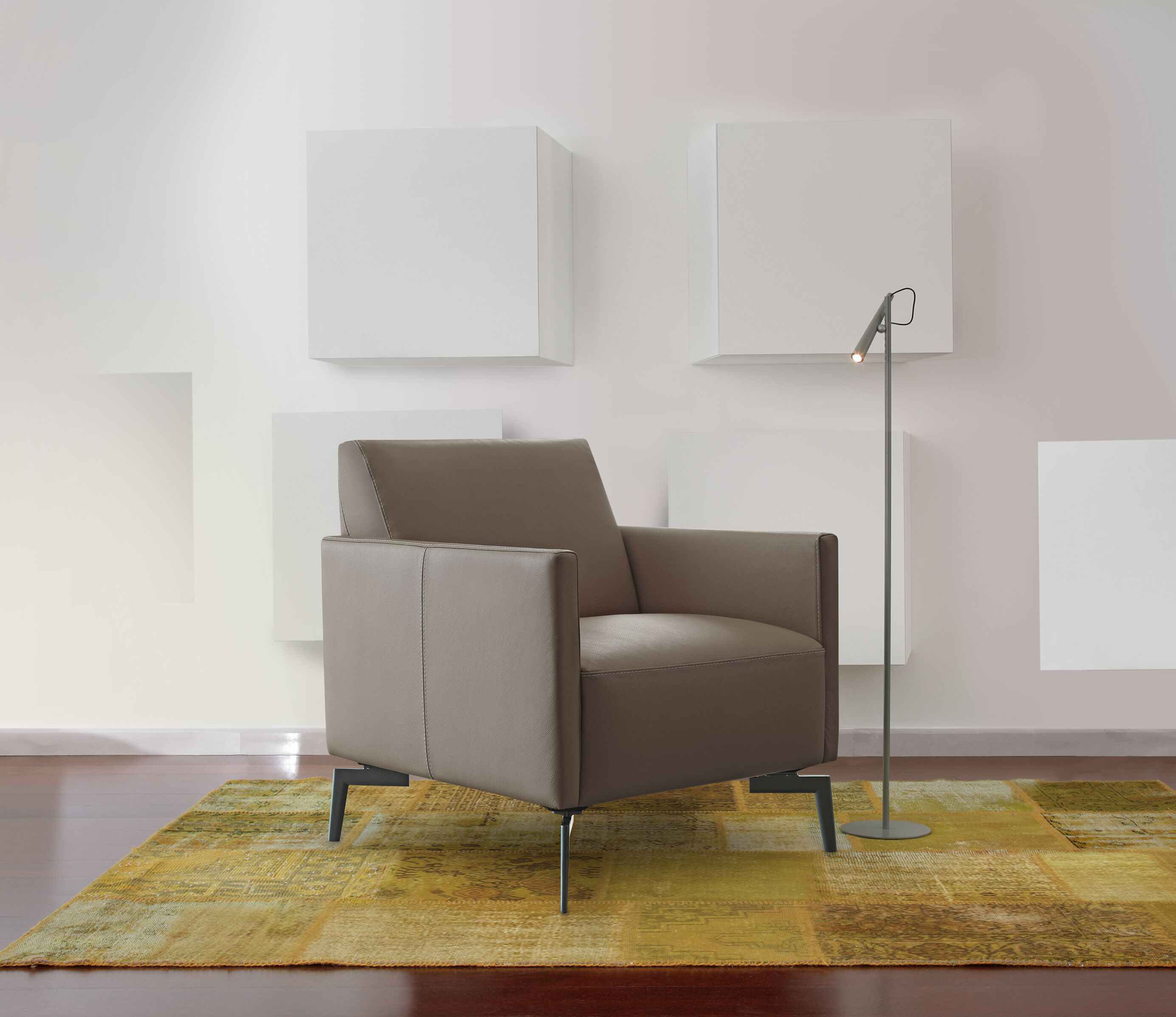 Кожаное кресло с подлокотниками Calia Italia премиум ARCH-00136786 - Вид №1