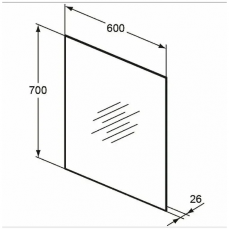 T3278BH Прямоугольное зеркало со светодиодной подсветкой 60х70 см Ideal Standard MIRROR&LIGHT  - Вид №5