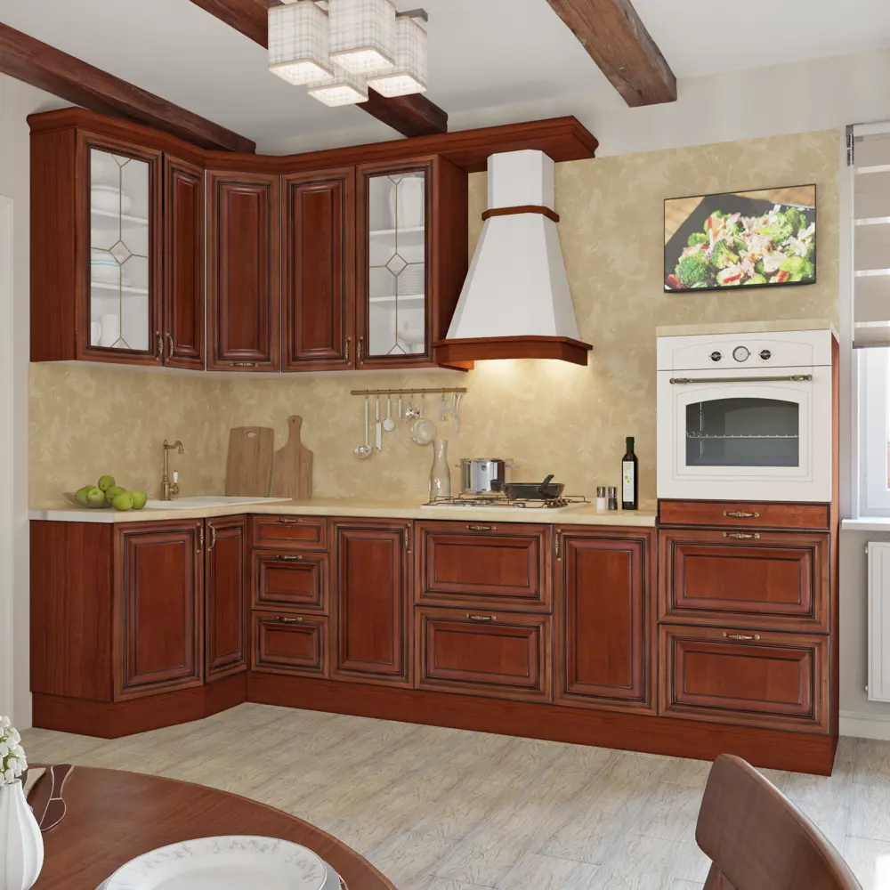 Витрина для шкафа Delinia «Прованс» 60x35 см, массив ясеня, цвет бежевый STLM-2026968 - Вид №2