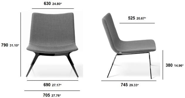 Тканевое кресло с 4 металлическими ножками SITIA SOTAI ARCH-00063641 - Вид №11