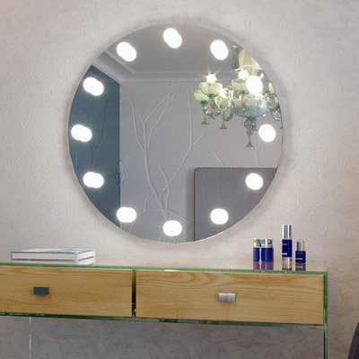 Зеркало гримерное круглое с подсветкой "Крайс" GRAUM ДИЗАЙНЕРСКИЕ 304058 Зеркальный  - Вид №2