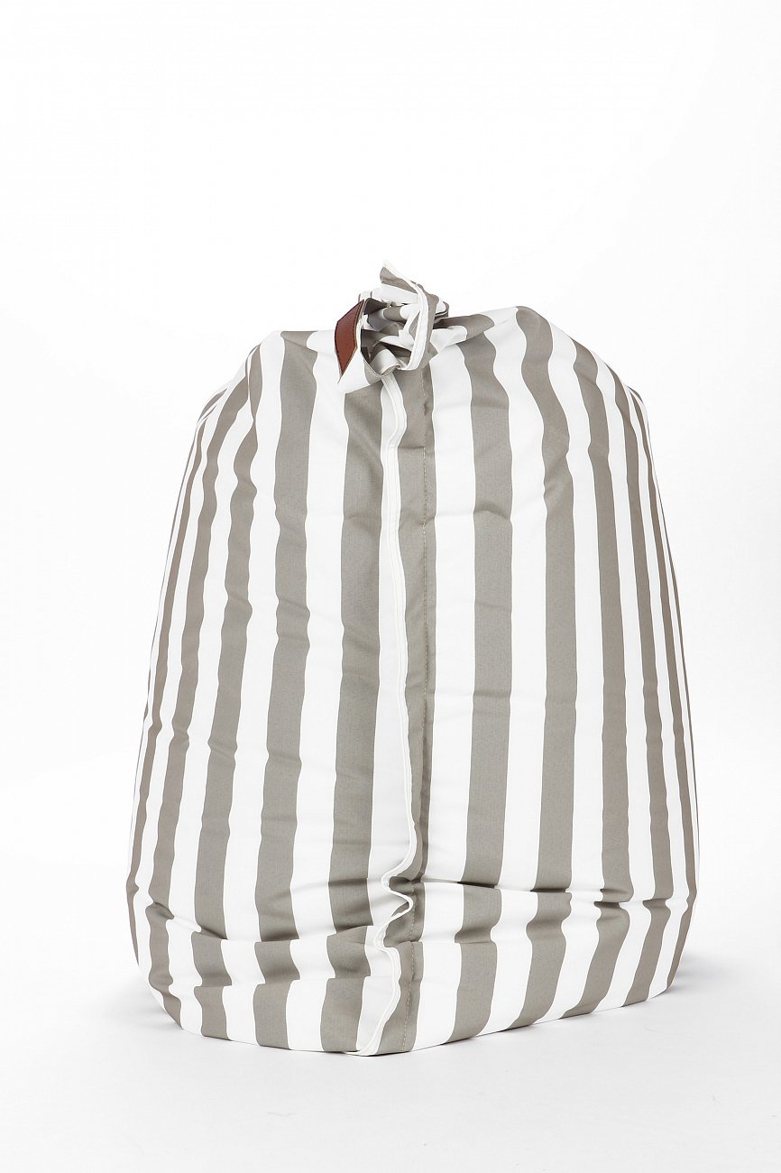 Пуф XXL черно-белый в полоску LAZY LIFE PARIS ДИЗАЙНЕРСКИЕ 051203 Белый;черный  - Вид №5