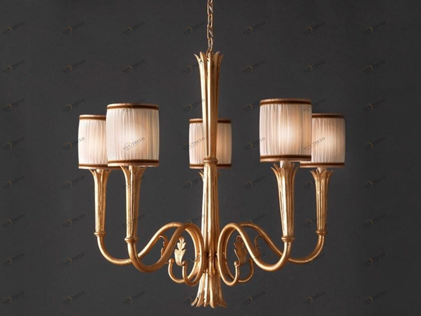 OFFICINACIANI Люстра из железа непрямого света с кристаллами Rialto Hl1059ch-5