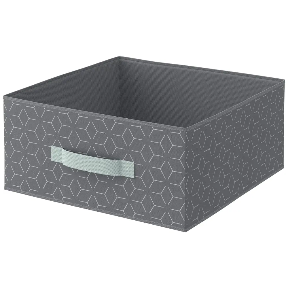 Корзина Spaceo KUB Archi M 15x31x31 см 14 л полиэстер цвет комбинированный серый 82020854 STLM-2054892