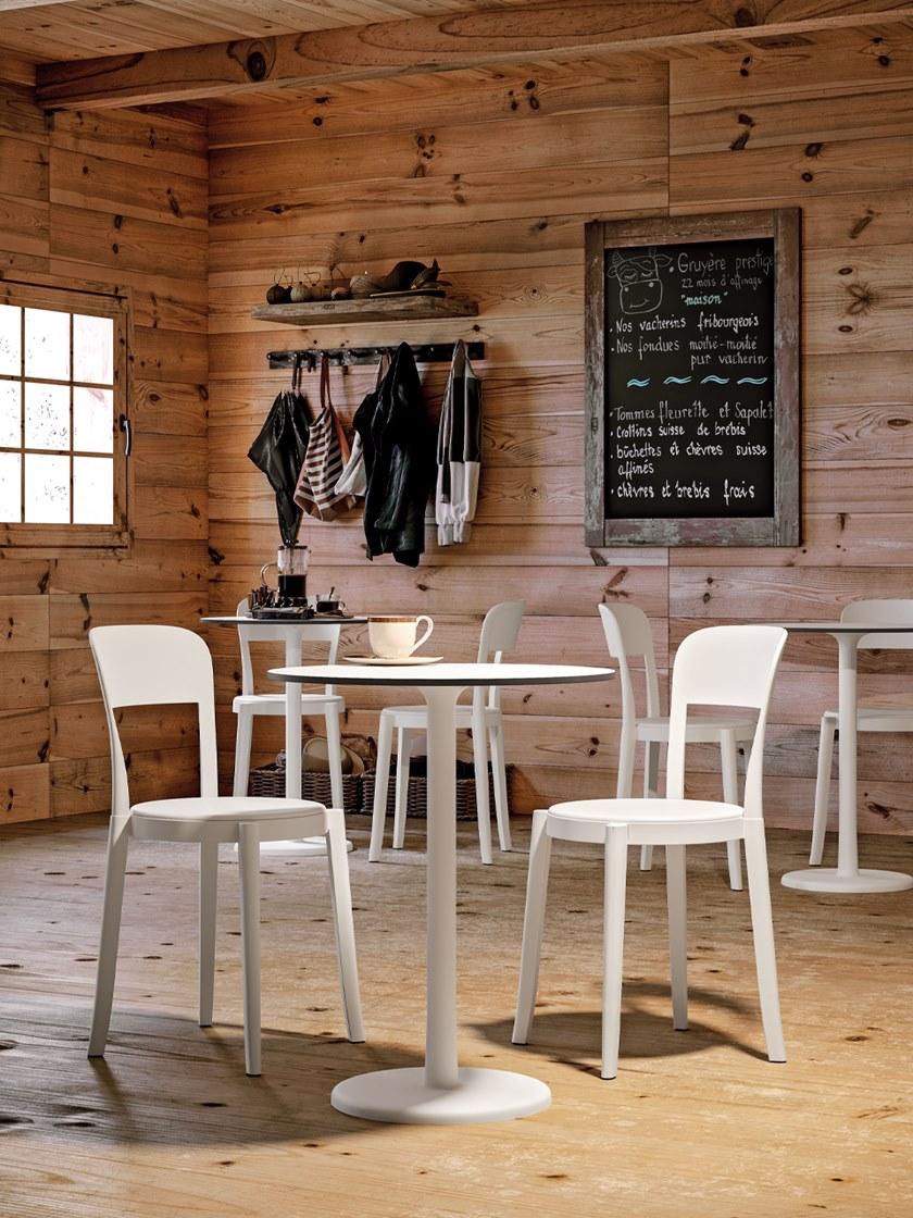 COLOS Круглый стол из крашеного металла и столешница из hpl Alfiere sun-id-1466920 - Вид №3