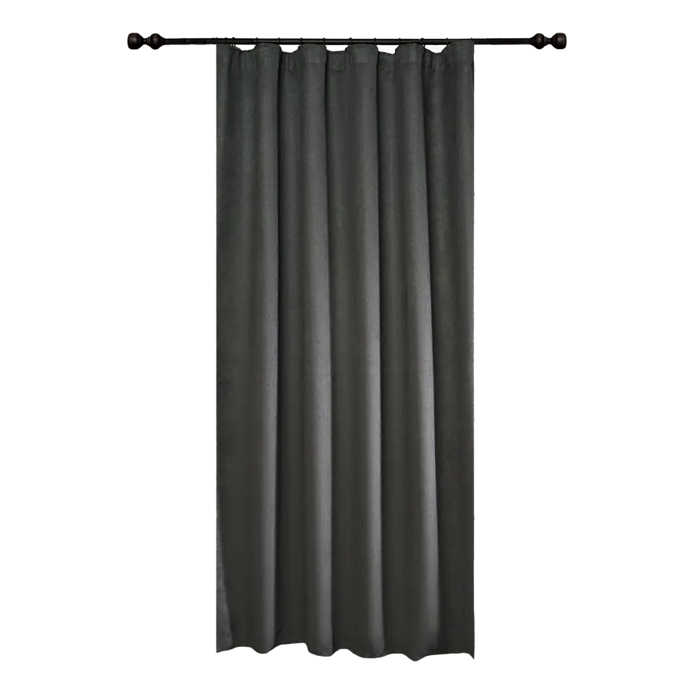 KREAFORTA Manchester - бархатная штора на ленте темно-серого цвета 200x280 см 89401544 STLM-1575958 - Вид №2