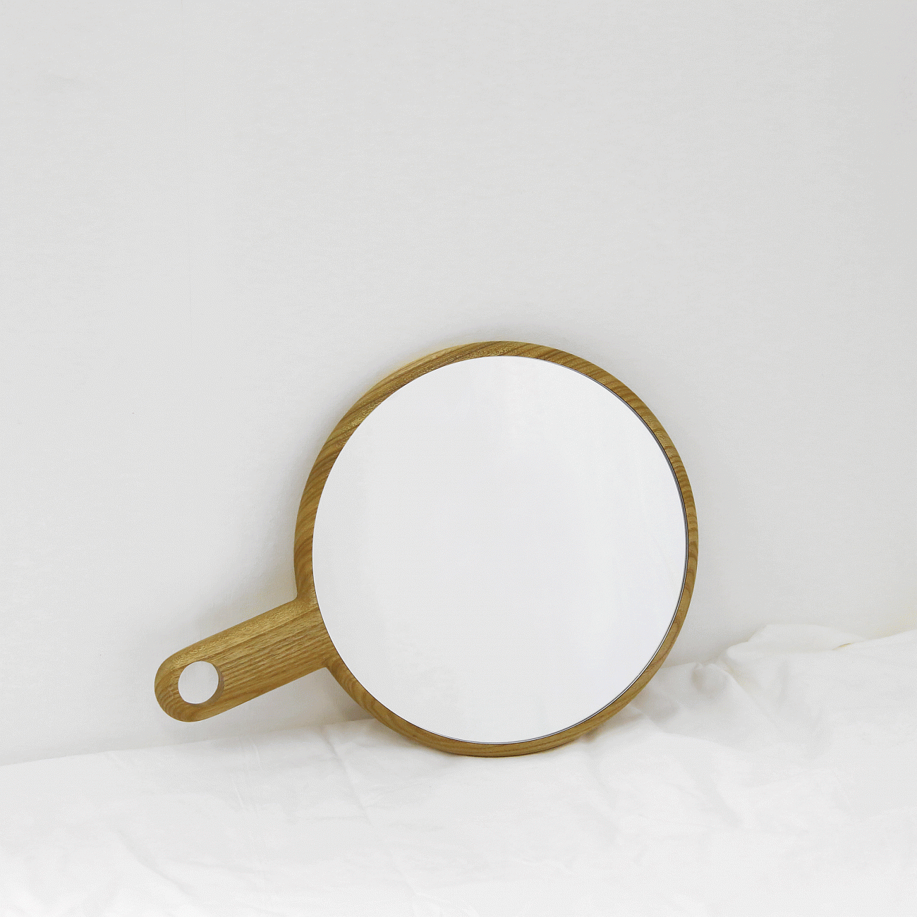 Зеркало настенное деревянное с ручкой Bosco BONESSI ДИЗАЙНЕРСКИЕ 193858 Бежевый  - Вид №6