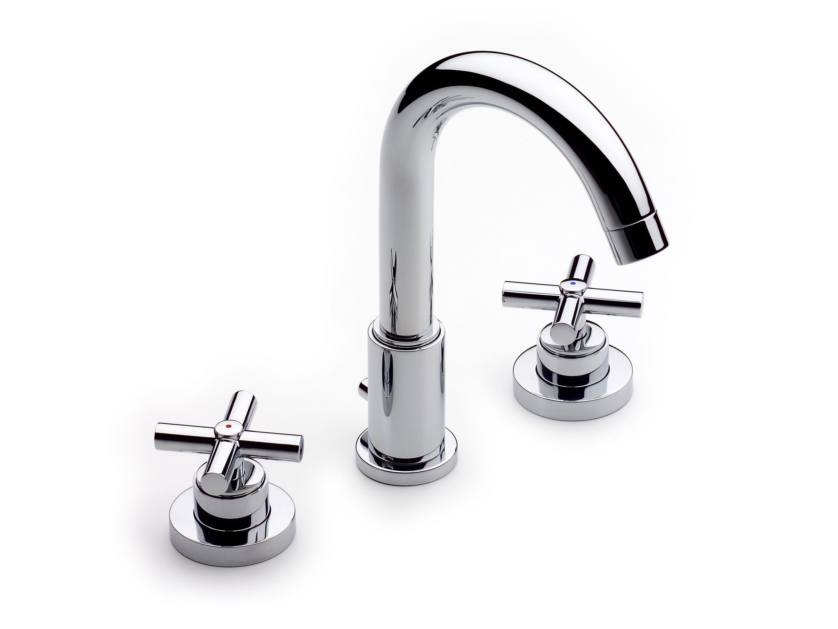 Смеситель для раковины с 3 отверстиями из хромированной латуни с отдельными розетками Roca лофт ARCH-00008203