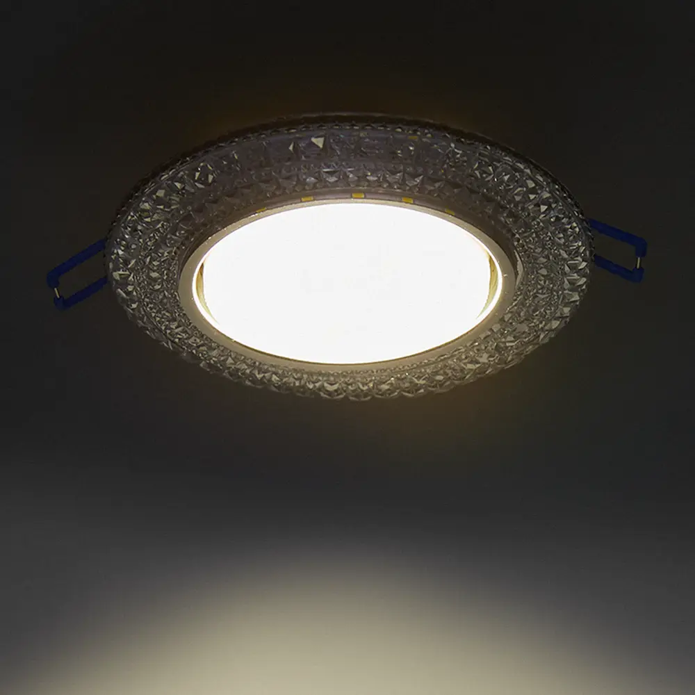 Светильник точечный встраиваемый Italmac Emilia 53 3 70 с LED-подсветкой под отверстие 85 мм, 5 м², цвет прозрачный 84593434 STLM-2025976  - Вид №2