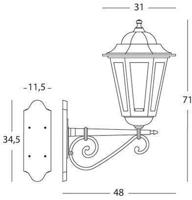 SOVIL Бра для наружного освещения из литого алюминия Geko 583  - Вид №1