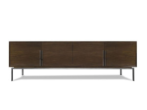 Деревянный шкаф для телевизора с распашными дверцами