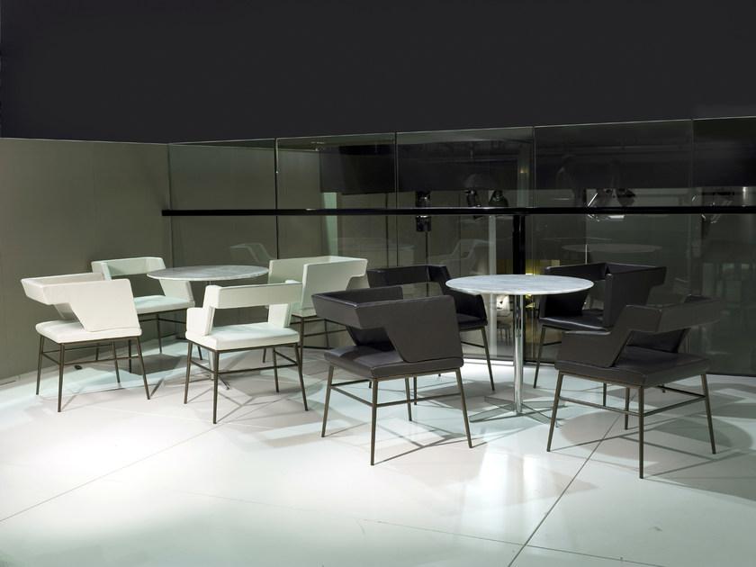 i 4 Mariani Мягкое кожаное кресло с подлокотниками Sissi sun-id-1515767 - Вид №3