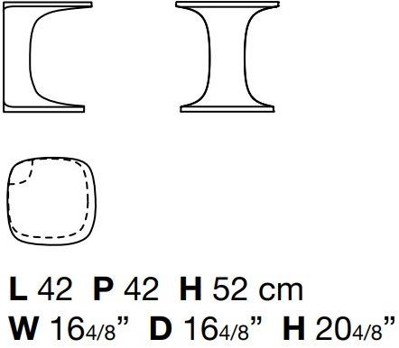 Kristalia Журнальный столик квадратный из бетона sun-id-1379418 - Вид №2
