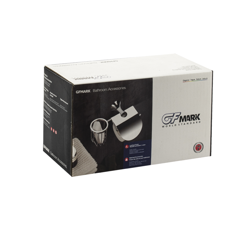 GFmark - Держатель освежителя воздуха и туалетной бумаги с экраном, из нержавеющей стали, код: 80244  - Вид №1