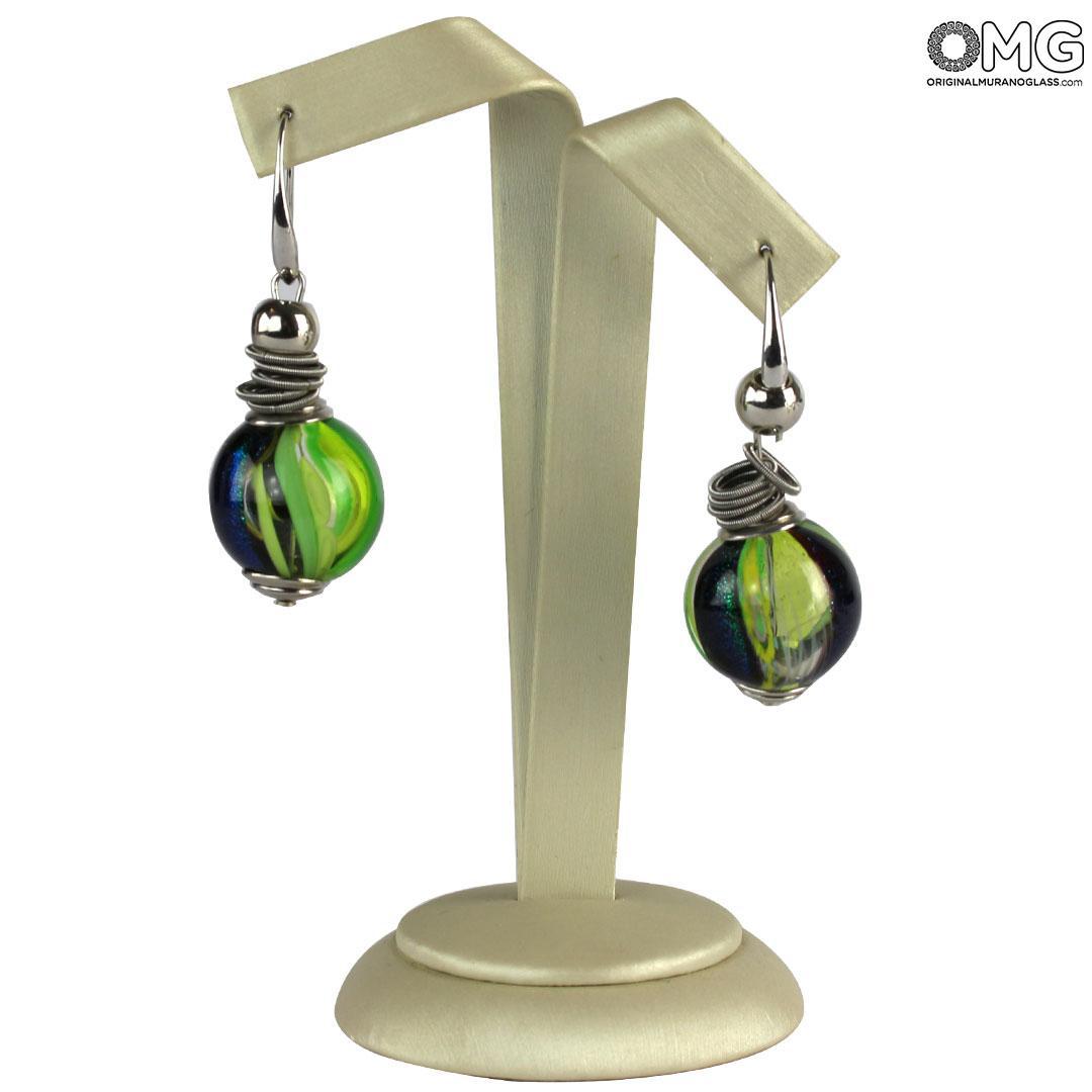 4665 ORIGINALMURANOGLASS Серьги Персия - муранское стекло OMG 1 см  - Вид №1