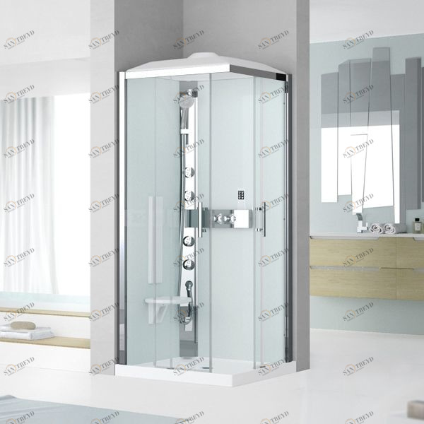 Novellini. Душевая кабина 90x70 A90x70 HYDROMASSAGE с низким душевым поддоном, крышей и парогенератором GLAX 3 GL3A7090SM1N1KGL3A7090DM1N1K