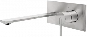 Fir Italia Смеситель для умывальника из нержавеющей стали настенный с тарелкой Lifesteel 59 5910208