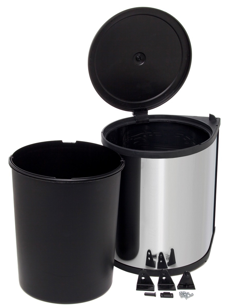 Ведро для мусора на дверцу шкафа Kappa 350/13 Black NAVAKO 10009 - Вид №1