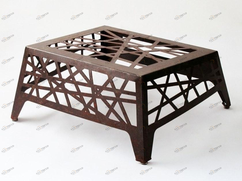 TrackDesign Низкий садовый табурет из стали Corten ™ Mikado Dp0301000