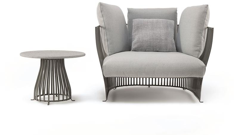 Ethimo Садовое кресло из ткани и алюминия с подлокотниками Venexia sun-id-1392039 - Вид №4