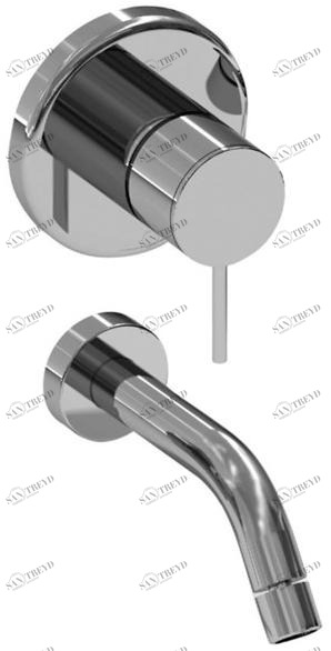 RUBINETTERIE STELLA Смеситель для умывальника настенный на 2 отверстия Lucilla Ll01411cr00