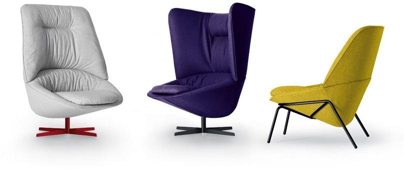 arflex Поворотное кресло, обитое тканью с 4 спицами Ladle sun-id-1481585 - Вид №1