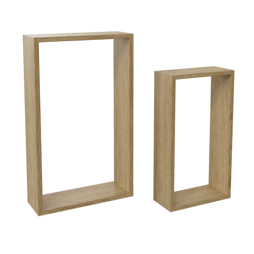 SPACEO: Набор полок из массива эвкалипта 45×27/40×22 см 82877496 STLM-0037343 - Вид №1