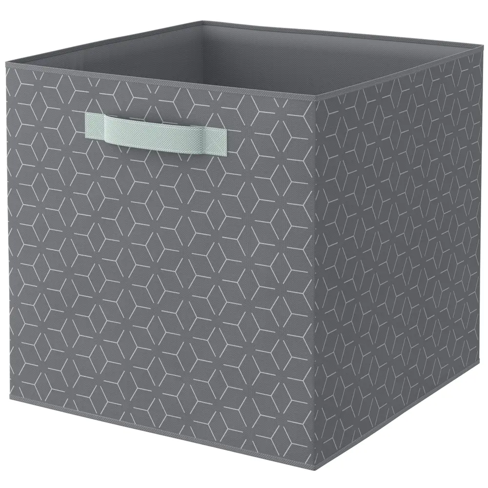 Короб Spaceo KUB Archi L 31x31x31 см 30 л полиэстер цвет комбинированный серый 82020855 STLM-2133146