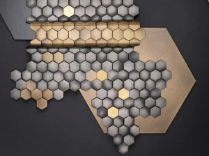 DE CASTELLI Мозаика из латуни Demosaic