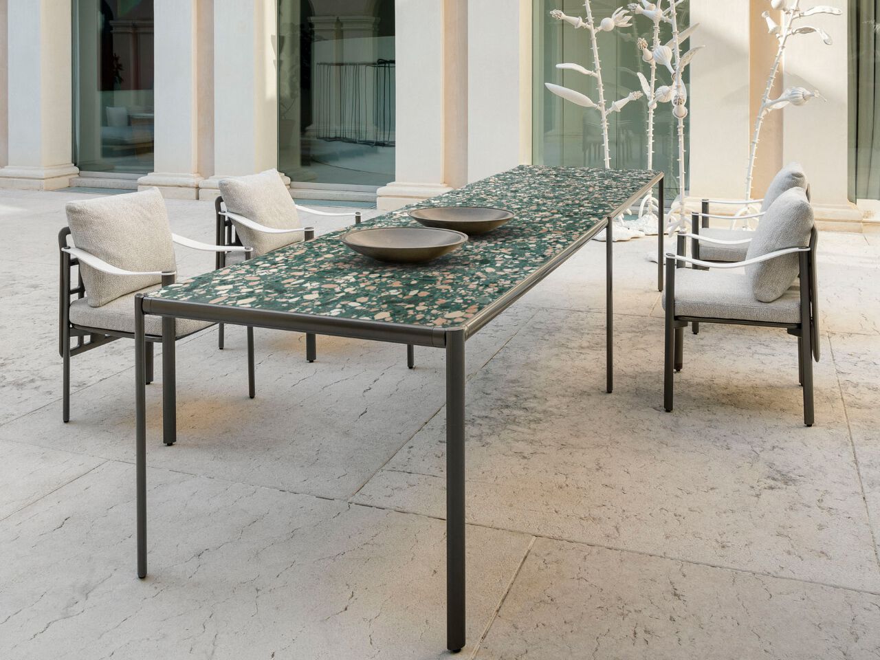 Садовый стол с мраморной столешницей Giorgetti Aldìa ARCH-00132419 - Вид №3