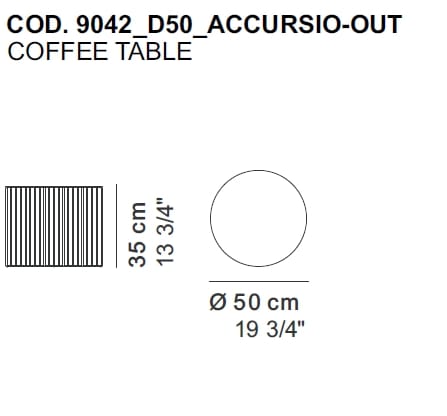 Стальной круглый садовый стол La Cividina Accursio Outdoor ARCH-00064303 - Вид №7