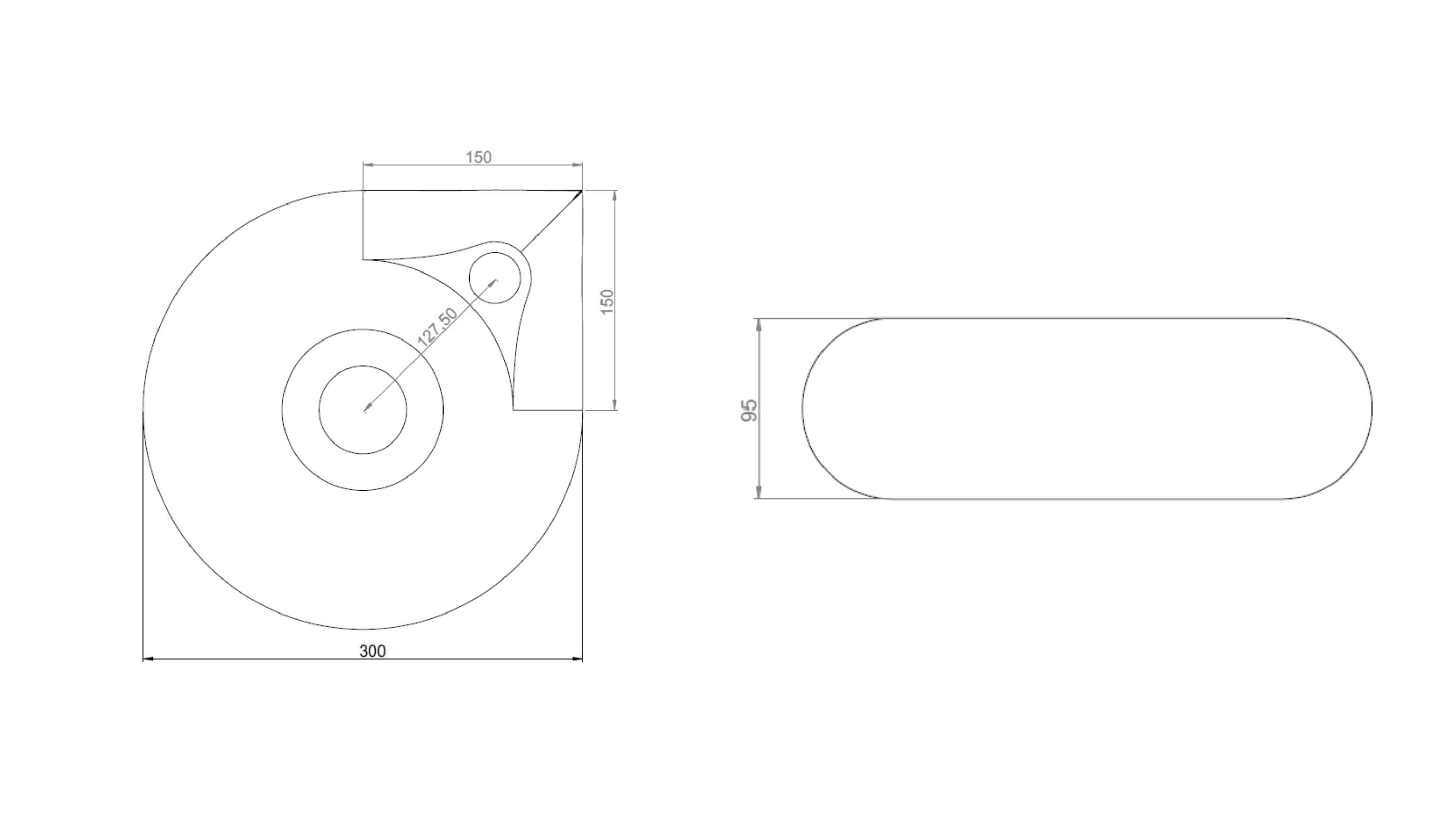 Керамическая столешница или подвесная раковина Trone Orbe ARCH-00082213 - Вид №1