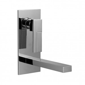 E233SB+D013A  Смеситель из стены для раковинывылет 20 см без ручки ограничитель потока воды до 5 л/мин при 3 бар вертикального монтажа впуски 1/2'' без донного клапана (a) ручка 3348 заказывается отдельно см раздел ''Ручки'' Fantini Rubinetti AR/38