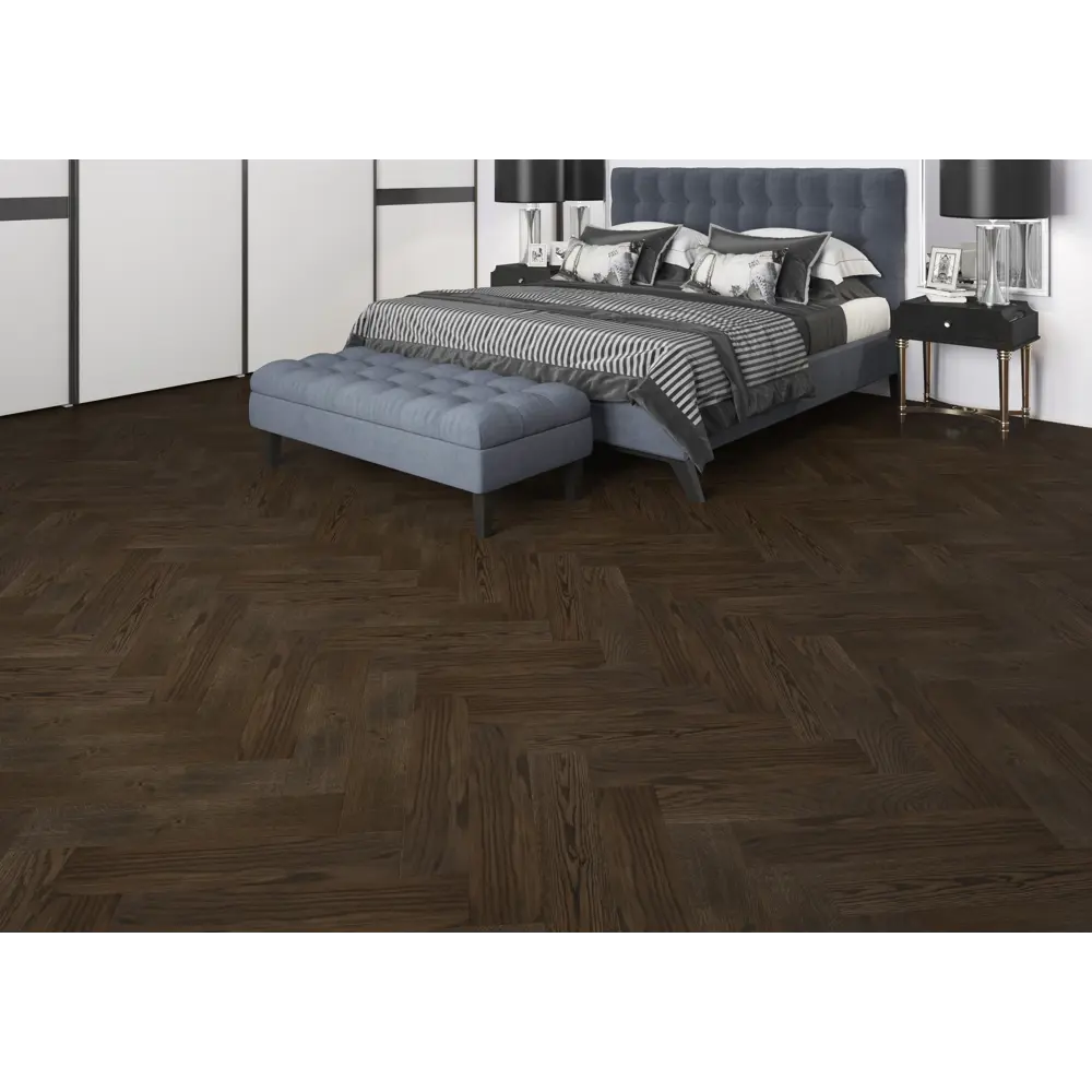 Инженерная доска однополосная «Английская ёлка Дуб стемфорд» лак 1.5 м2 Parquet Life STLM-2193034 - Вид №8