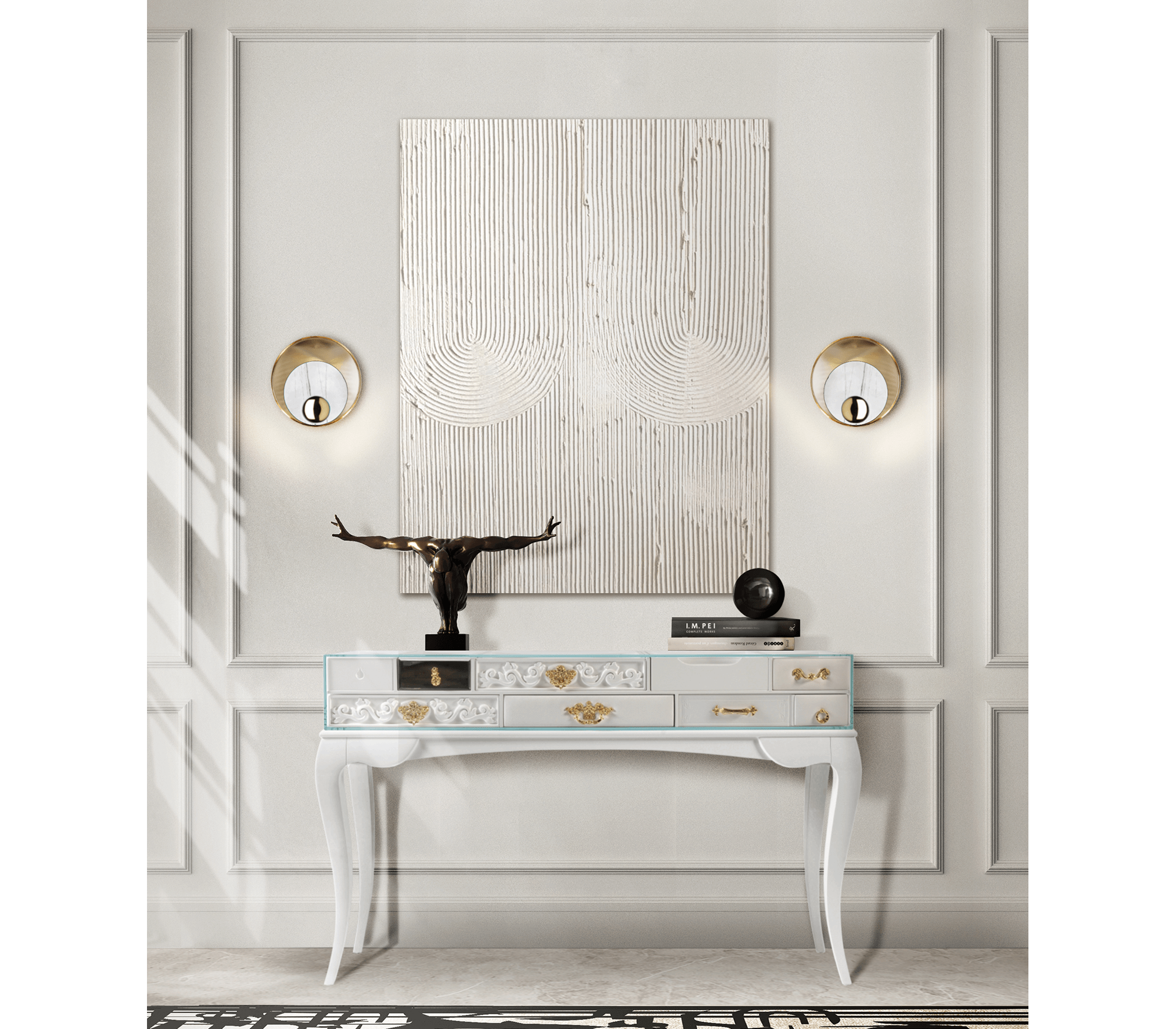 0-004 Йорк белая консоль Boca Do Lobo  - Вид №4