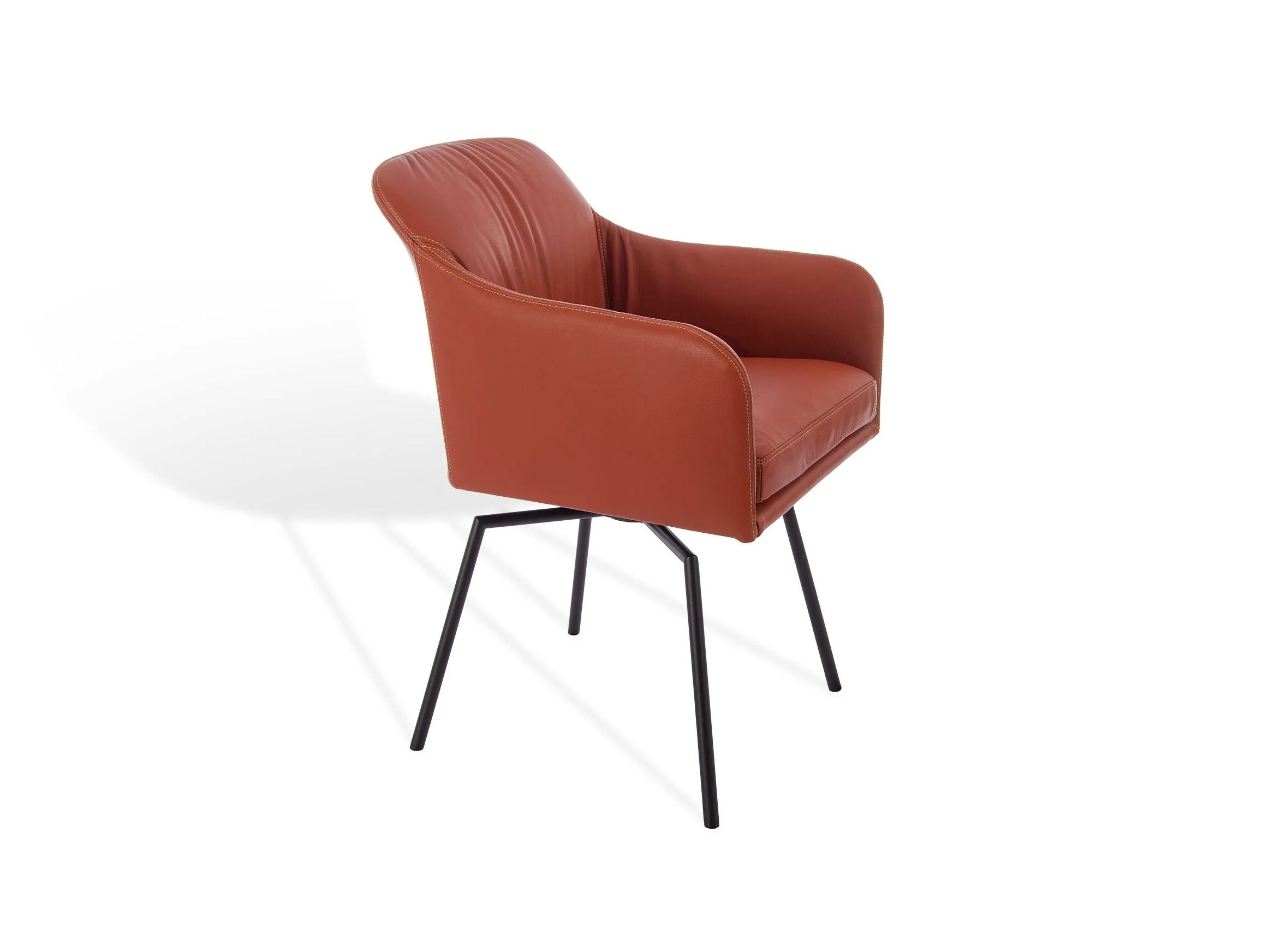 Мягкий стул с подлокотниками и крестообразной рамой KFF Youma Casual ARCH-00141105 - Вид №2