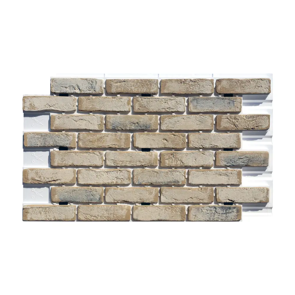 Термопанель Лондон брик 1140x652 мм молочный 0.645 м² WHITE HILLS STLM-2011449