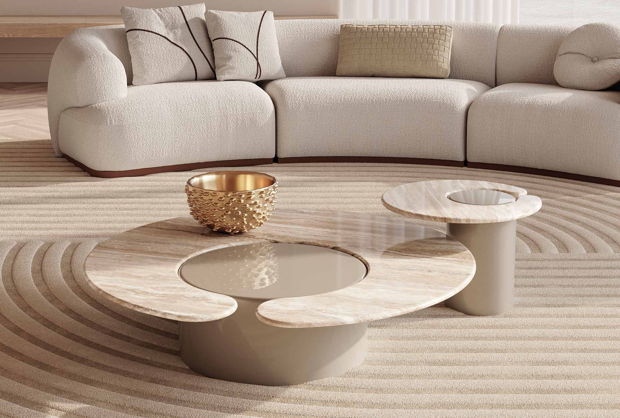 Низкий столик из металла и мрамора Vittoria Frigerio LENI ARCH-00112397 - Вид №2