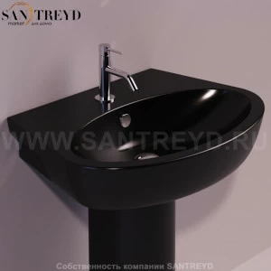 LFT05NERO Подвесная раковина настенная овальная Simas LFT Spazio черная