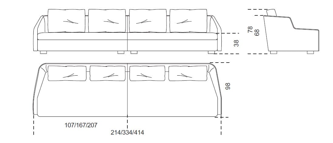 Модульный бархатный диван Gallotti&Radice First ARCH-00151207 - Вид №3