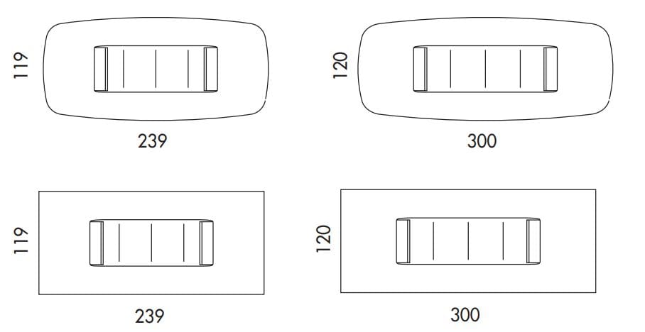 Прямоугольный Хрустальный обеденный стол EFORMA пассаты ARCH-00039580 - Вид №3