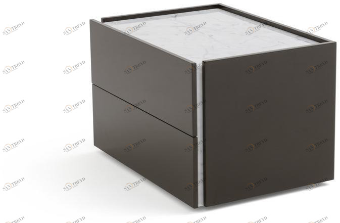 PIANCA Прямоугольная прикроватная тумбочка из лакированной древесины с ящиками Atlante sun-id-1357308