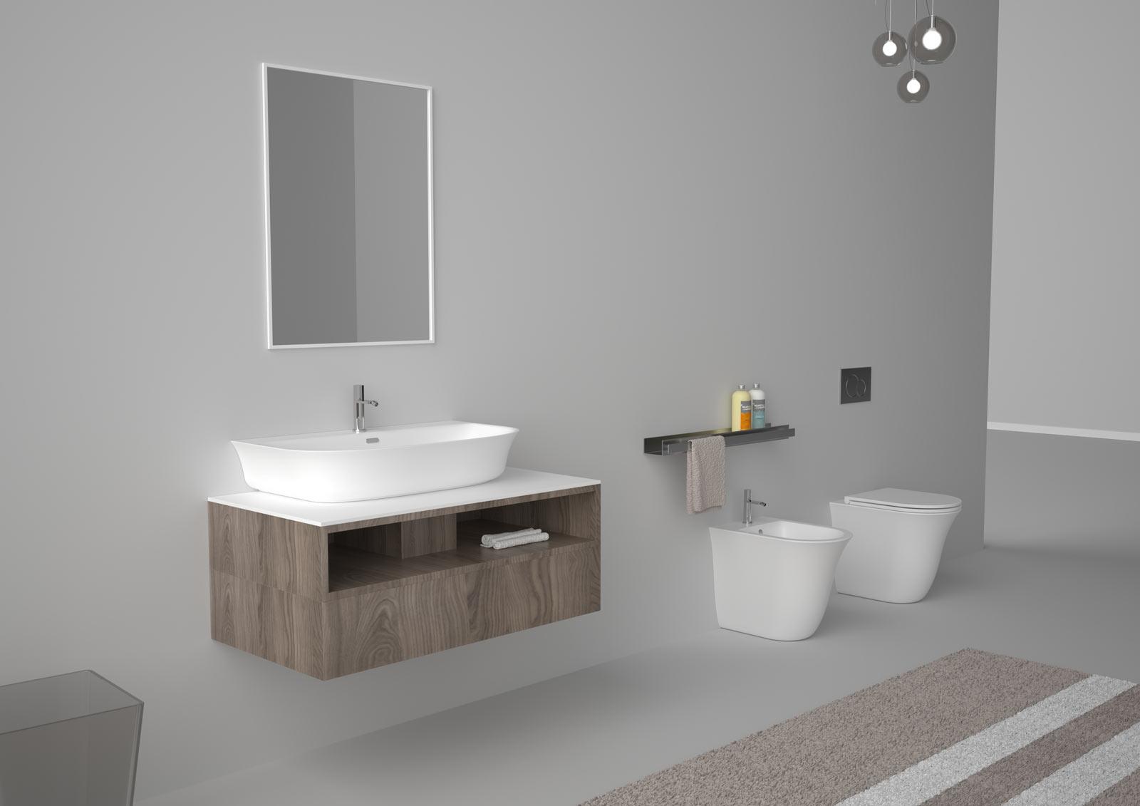 FLBI0120 Напольное биде приставное GSG CERAMIC Flut - Вид №5