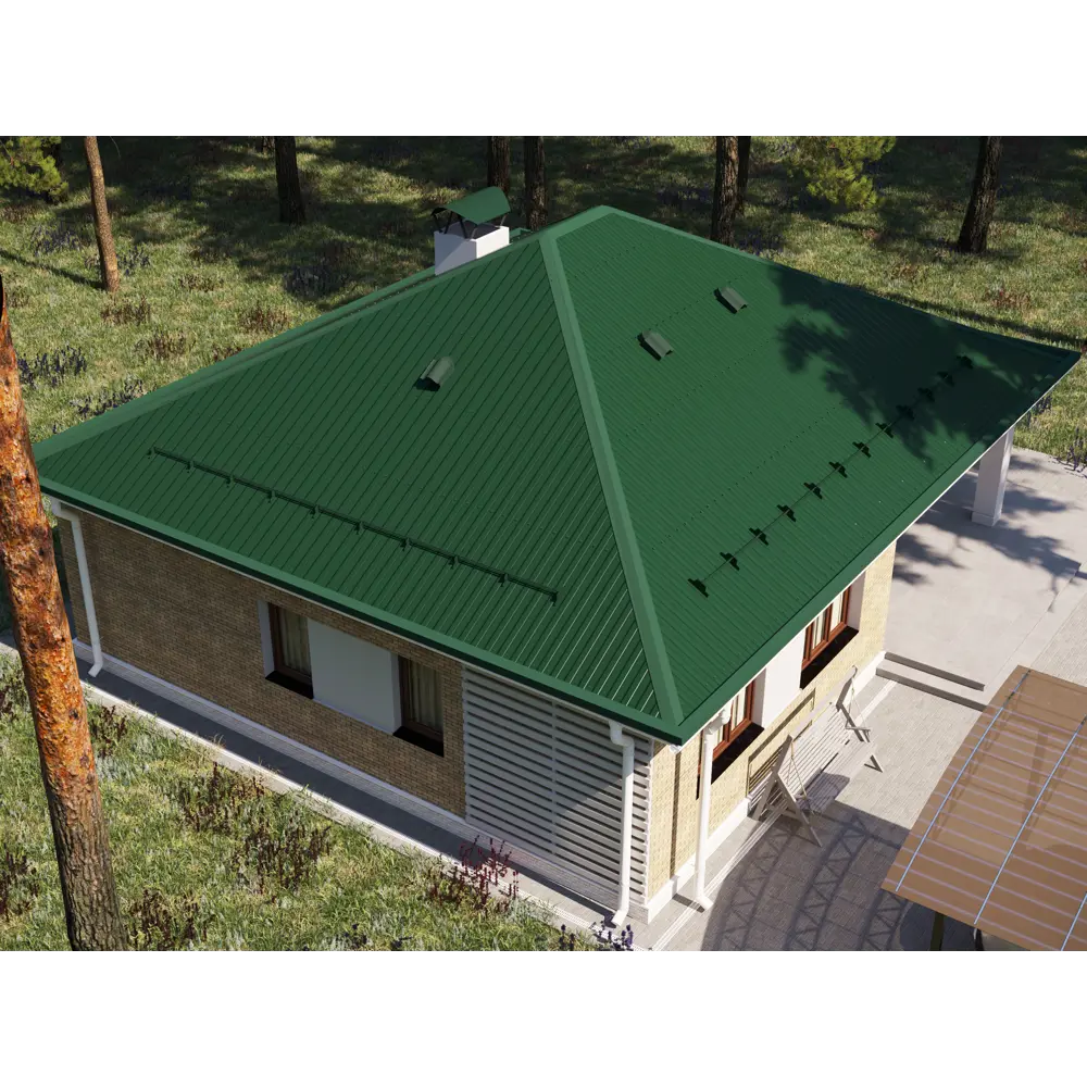 Конёк плоский 60x230 мм 2 м 0.4 мм RAL 6005 зелёный 12232060 STLM-2189550 Santreyd  - Вид №2