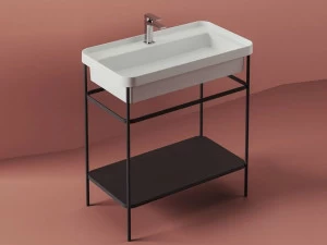 Artceram Тумба под умывальник из металла с вешалкой для полотенец Fuori scala