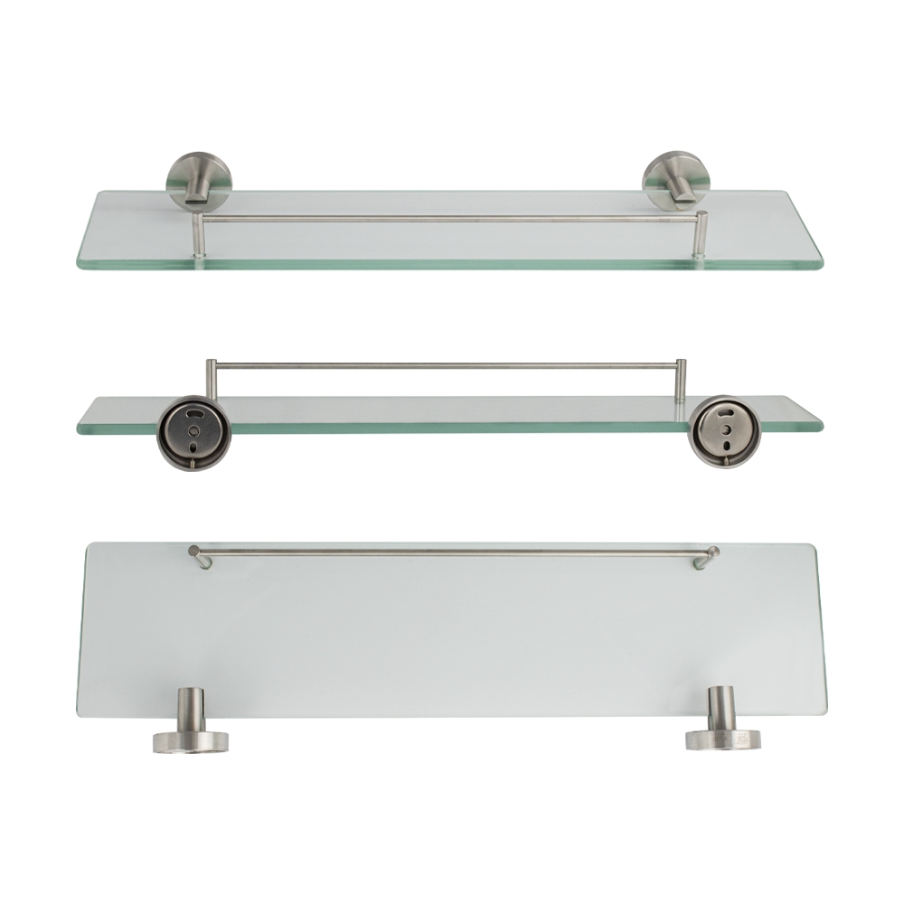 GFmark - Полка стеклянная, из нержавеющей стали, код: 80006  - Вид №4