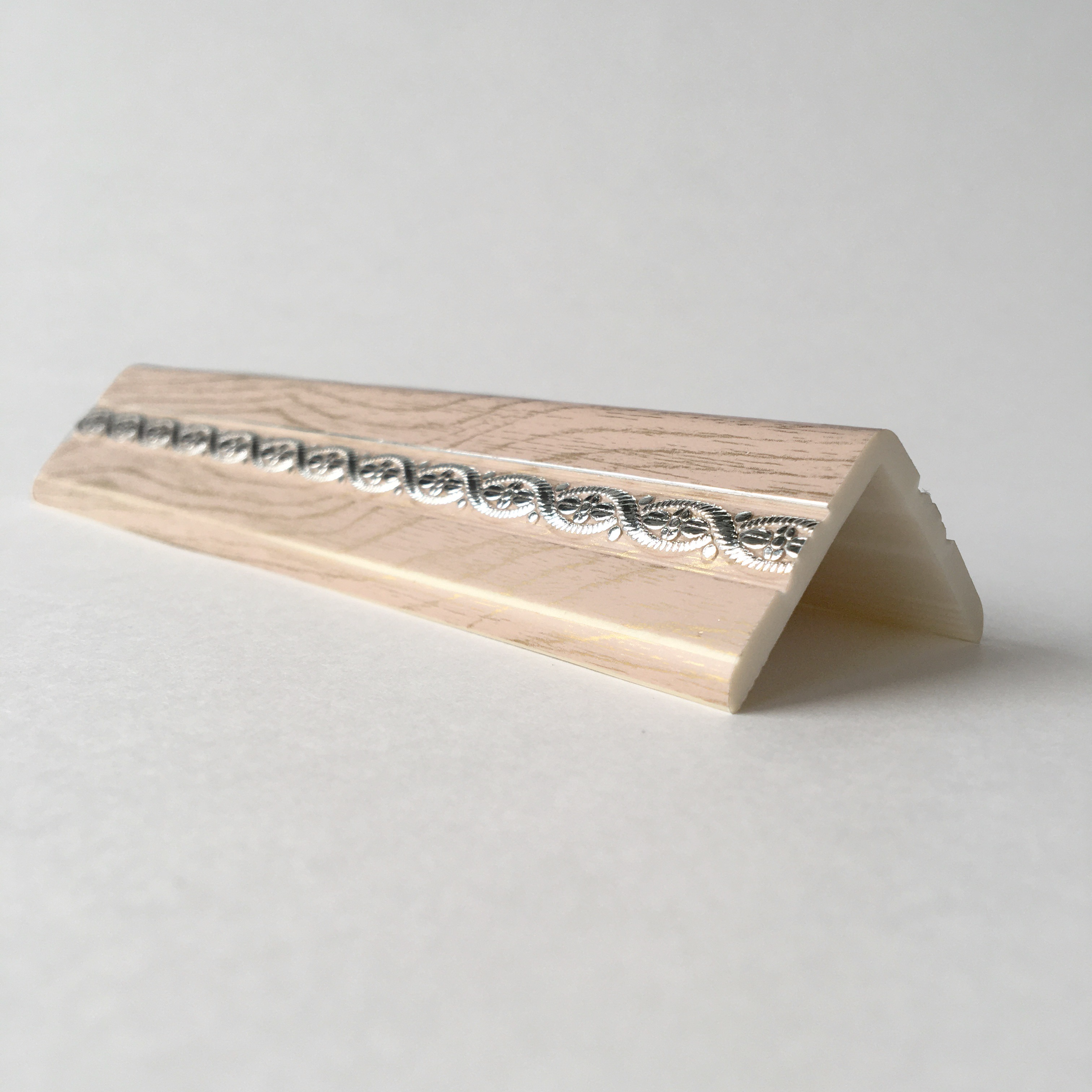 Угол наружный ПВХ Косичка 8S68m хром DEKOR PANEL DP313