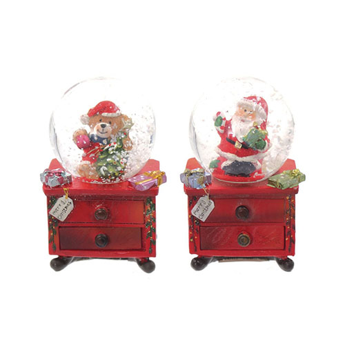 149943 Фигурка декоративная в стеклянном шаре "Санта/Мишка" Santreyd 