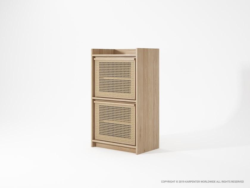 KARPENTER Комод из массива дерева и ротанга с распашными дверцами Roots sun-id-1357623 - Вид №7