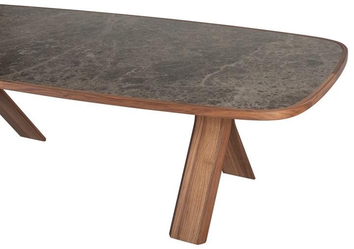 Tonin Casa Прямоугольный стол из ореха и столешница из керамогранита Still sun-id-1510036 - Вид №2